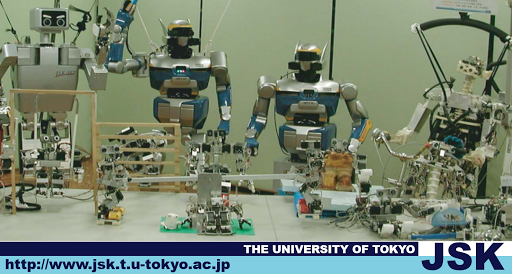 group photo of many robots from the JSK lab